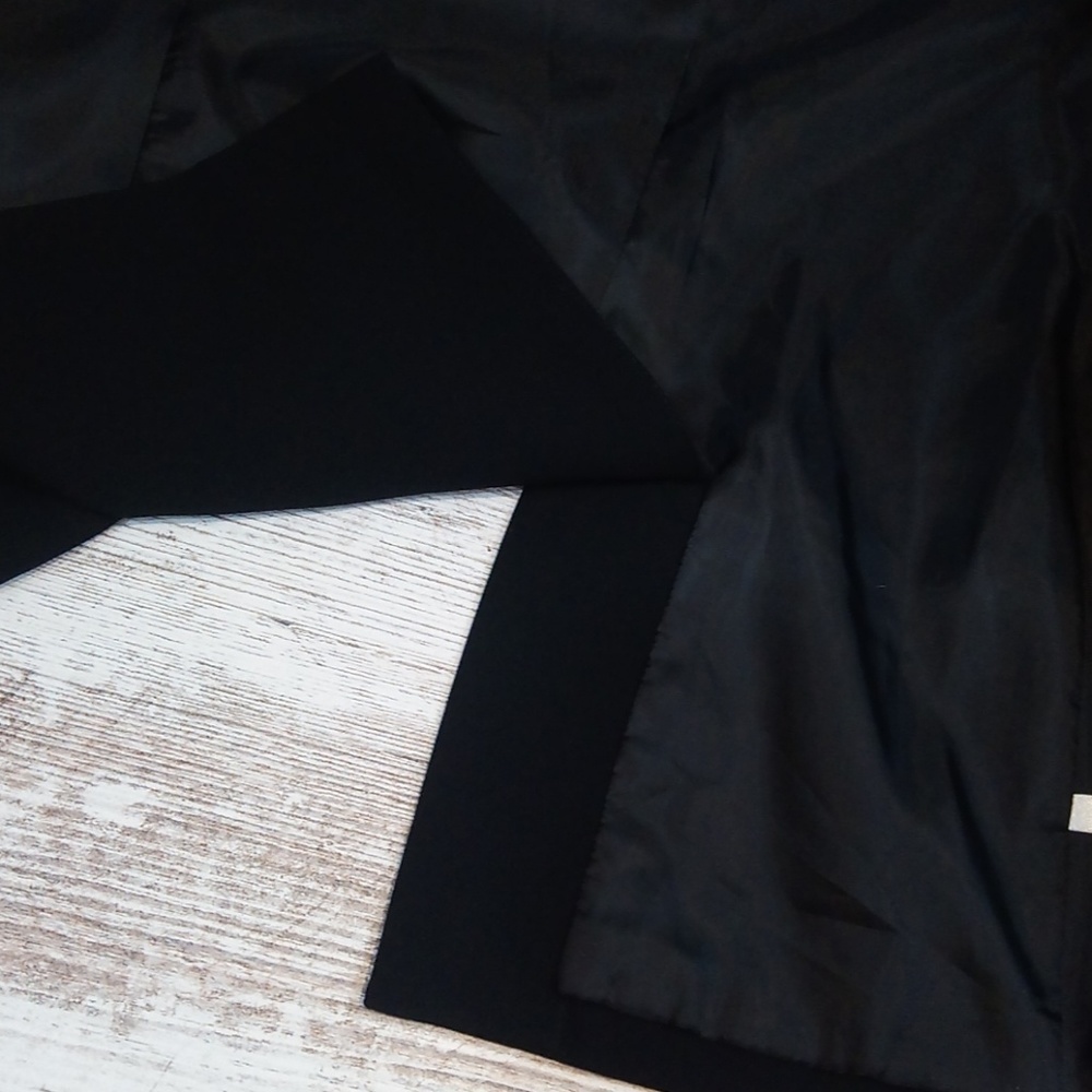 Solid Black Button Down Front Blazer Jacket Suit … - image 7